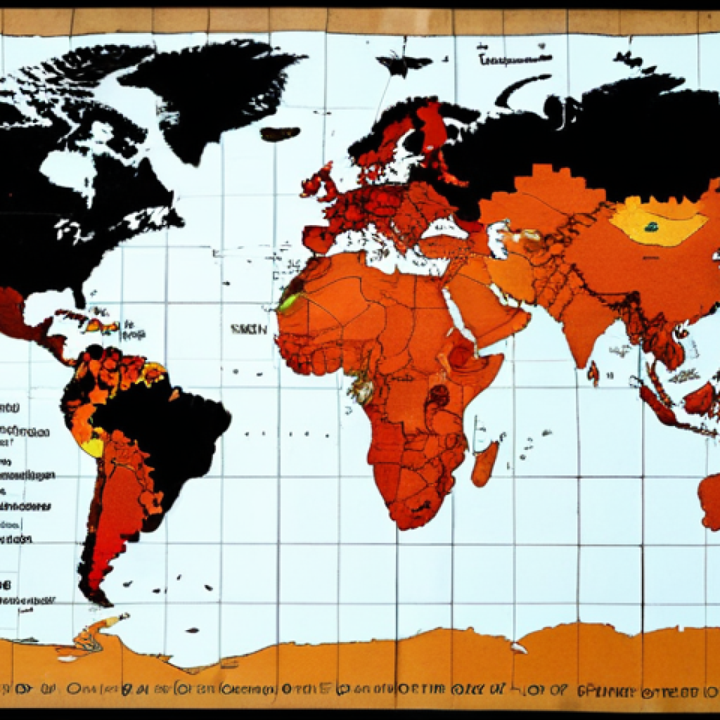 **Image Prompt:** A world map depicting carbon emission quotas, highlighting the disparity between developed and developing nations. Focus on the concept of "common but differentiated responsibilities," with visual cues representing technology transfer and financial aid.